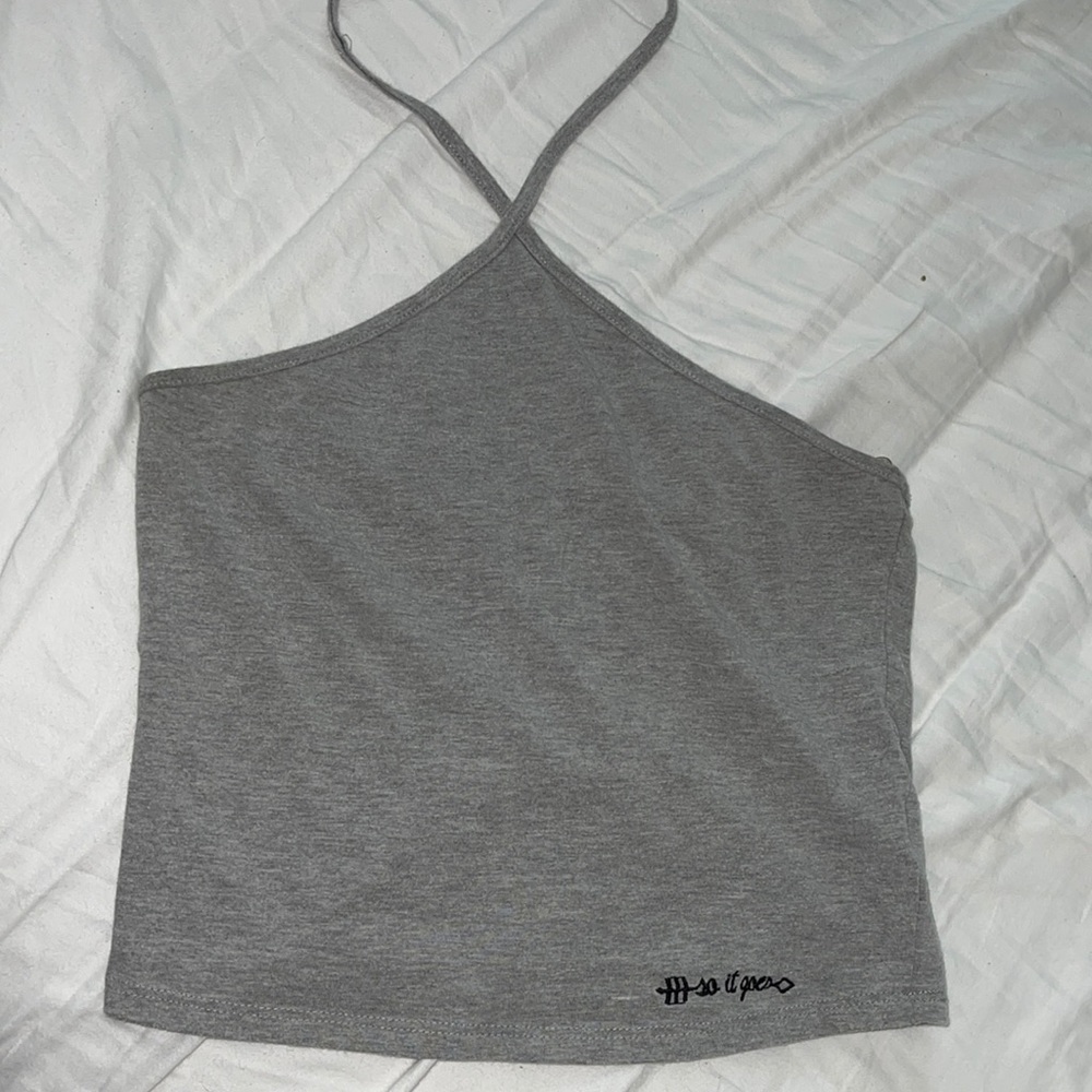 Light Grey Halter Top